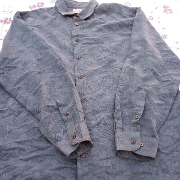 Jos A Bank XL Modal Blend Gray Longsleeves Button Up Men's Dress Shirt - Picture 1 of 7